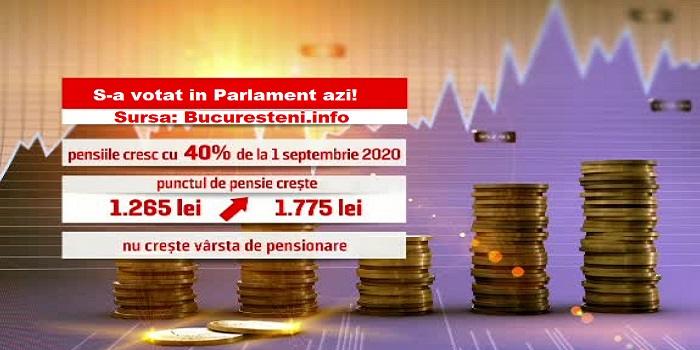 PSD, ALDE, Pro Romania si UDMR au marit pensiile cu 40%