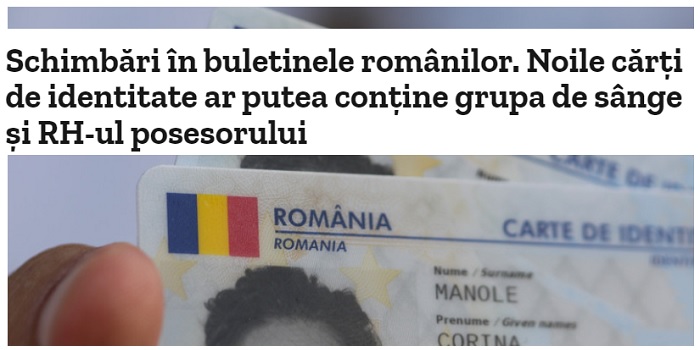 Noile cărți de identitate ale românilor