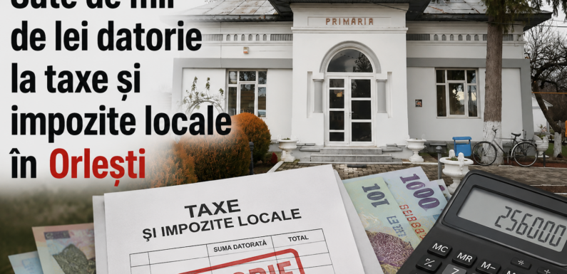 Sute de mii de lei datorie la taxe și impozite locale în Orlești